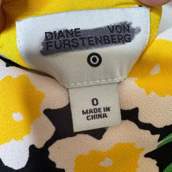 Diane Von Furstenberg x Target 90s Babydoll Mini Dress Sz 0 Daisy Sleeveless - Picture 3 of 8